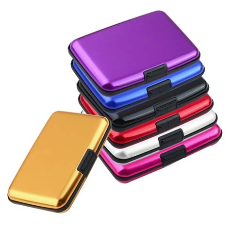 metal rfid card holder|protective metal credit card holder.